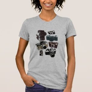 beunruhigte Fotografphotographie Retro Kamera T-Shirt