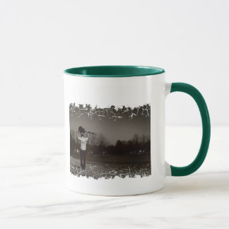 Beunruhigte Grenze 2 versah Wecker-Tasse mit Tasse
