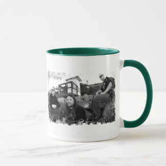 Beunruhigte Grenze 2 versah Wecker-Tasse mit Tasse