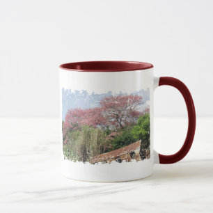 Beunruhigte Grenze - 2 versahen Wecker-Tasse mit Tasse