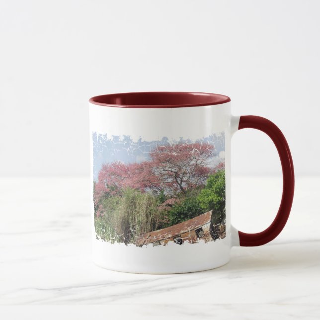 Beunruhigte Grenze - 2 versahen Wecker-Tasse mit Tasse (Rechts)