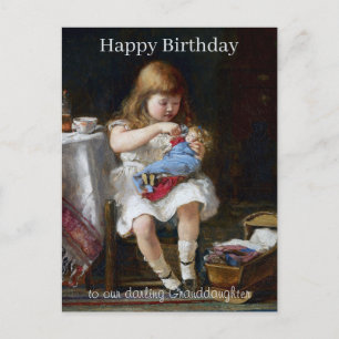 Beunruhigte kleine Mutter Glückwunsch Geburtstag G Postkarte
