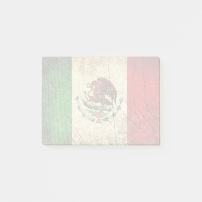 Beunruhigte Landesflaggen | Mexiko Post-it Klebezettel (Vorderseite)