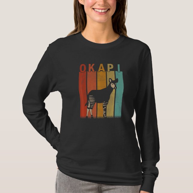 Beunruhigte Okapi Männer Frauen Niedliches Okapi R T-Shirt (Vorderseite)