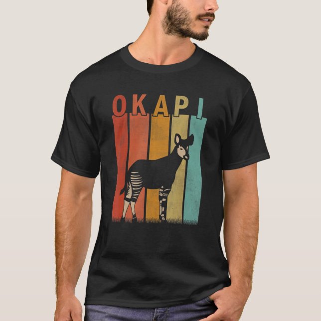 Beunruhigte Okapi Männer Frauen Niedliches Okapi R T-Shirt (Vorderseite)