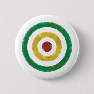 Beunruhigte Rasta Ringe Button