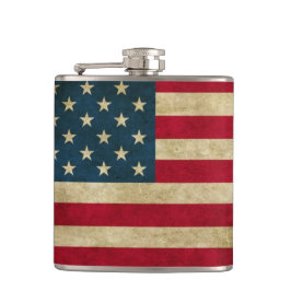 Beunruhigte Schmutz-amerikanische Flagge Flachmann