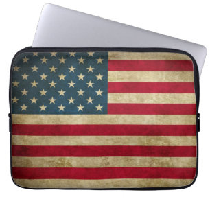 Beunruhigte Schmutz USA-amerikanische Flagge Laptopschutzhülle