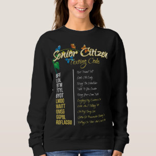 Beunruhigte Senioren Simste Code Opa, aber Sweatshirt