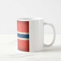 Beunruhigte Tasse Norwegens Flagge
