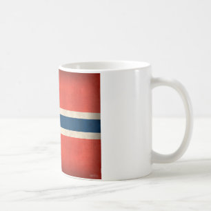 Beunruhigte Tasse Norwegens Flagge