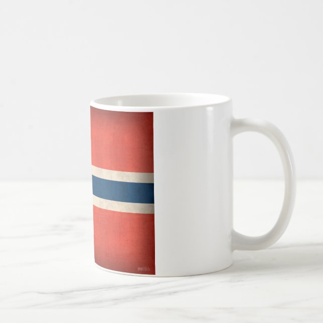 Beunruhigte Tasse Norwegens Flagge (Rechts)