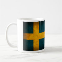 Beunruhigte Tasse Schwedens Flagge