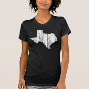 Beunruhigte Texas-Staats-Kontur T-Shirt