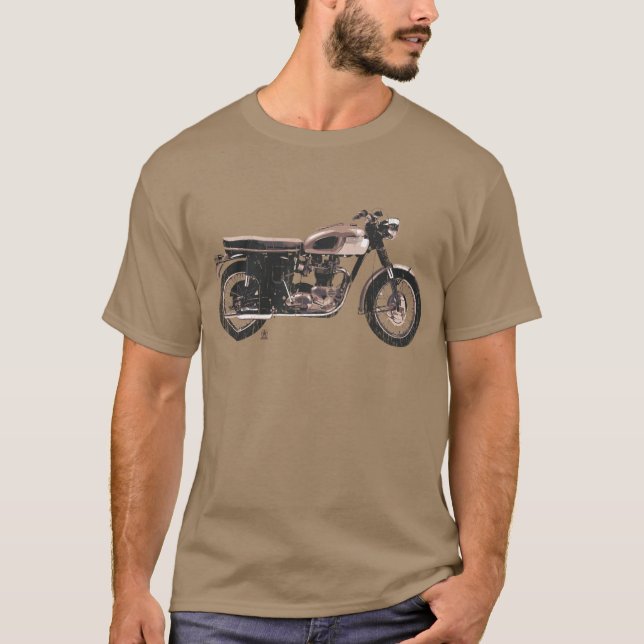 Beunruhigte Vintage britische Motorrad-Kleidung T-Shirt (Vorderseite)