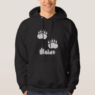 Beunruhigter Besuch Maine Vacation Camping Bärenpf Hoodie