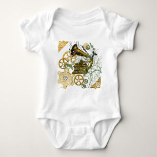 Beunruhigter Blick Steampunk Entwurf Baby Strampler