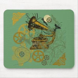 Beunruhigter Blick Steampunk Entwurf Mousepad