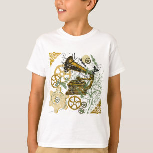 Beunruhigter Blick Steampunk Entwurf T-Shirt