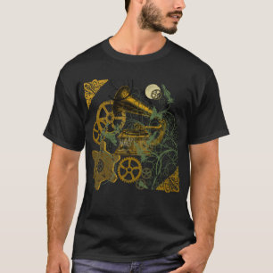 Beunruhigter Blick Steampunk Entwurf T-Shirt