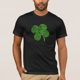 Beunruhigter glücklicher vierblättriges Kleeblat T-Shirt