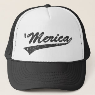 Beunruhigter 'MERICA Swoosh-Fernlastfahrer-Hut Truckerkappe