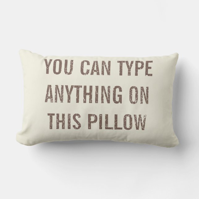 Beunruhigter personalisierter SahneLumbar Kissen Für Draußen (Vorderseite)