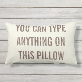 Beunruhigter personalisierter SahneLumbar Kissen Für Draußen