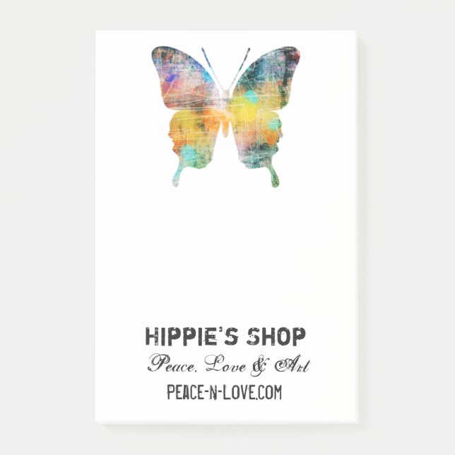 Beunruhigter Schmetterling Post-it Klebezettel (Vorderseite)