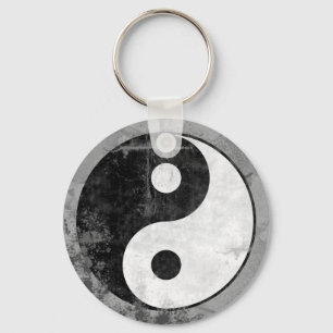Beunruhigter Yin Yang Symbol-Schlüsselanhänger Schlüsselanhänger