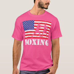 Beunruhigtes Boxen der US-amerikanischen Flagge Bo T-Shirt