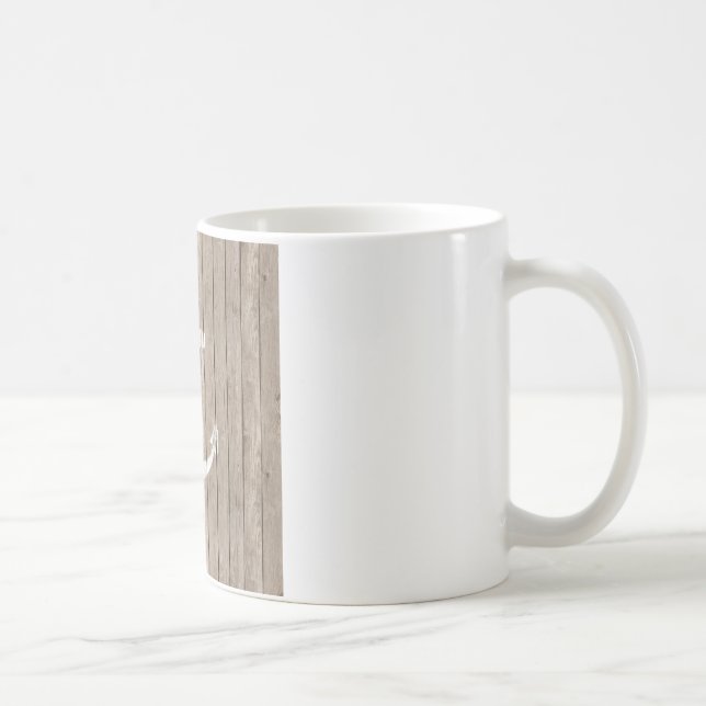 Beunruhigtes Holz mit Anker Tasse (Rechts)