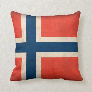 Beunruhigtes Kissen Norwegens Flagge