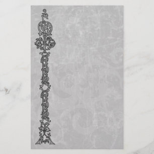 Beunruhigtes Schmutz-Eleganz-gotisches Briefpapier