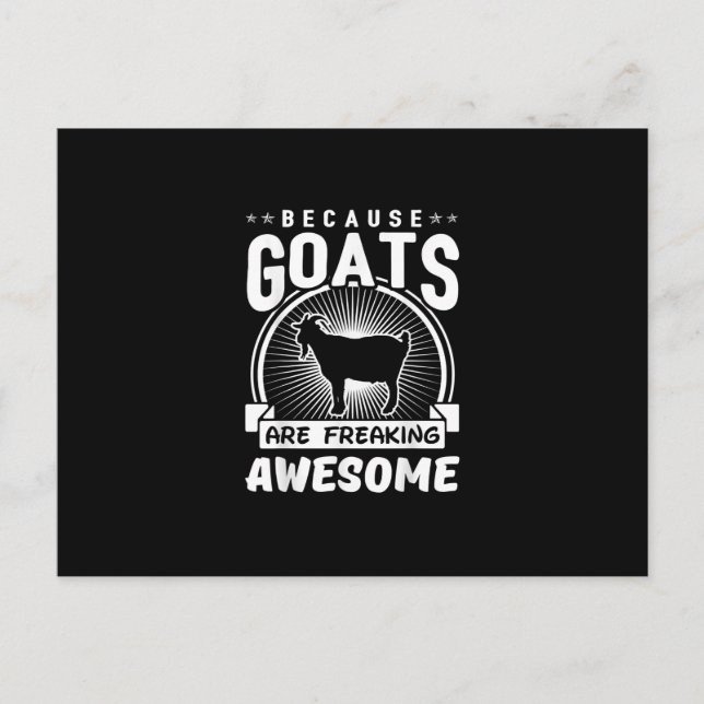 Beursache Goats Are Freaking Awesome Funny Goat Lo Einladungspostkarte (Vorderseite)