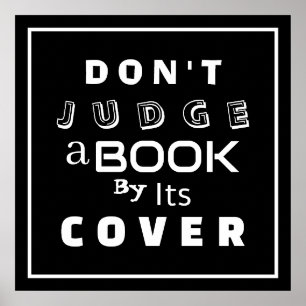 "Beurteile ein Buch nicht nach seinem Cover" Schwa Poster
