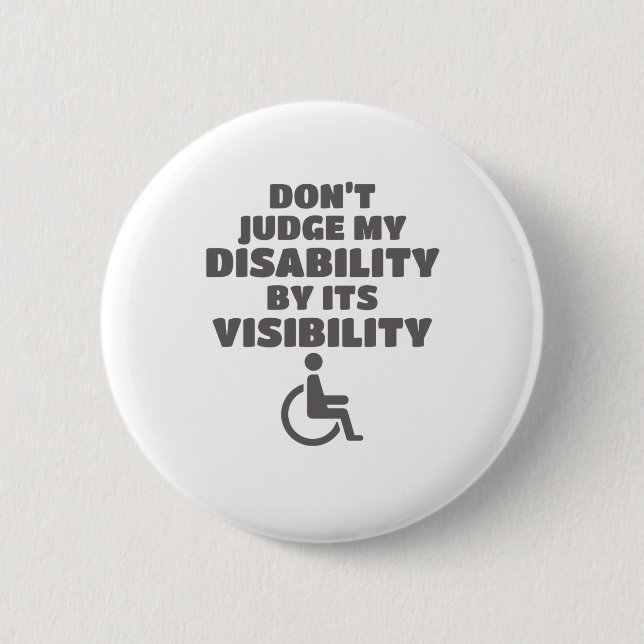 Beurteilung von Behinderung nicht durch ihr Sichtb Button (Vorderseite)