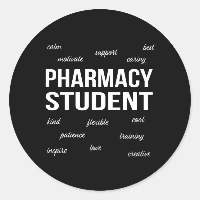 Beurteilung von Pharmacy-Studierenden Runder Aufkleber (Vorderseite)