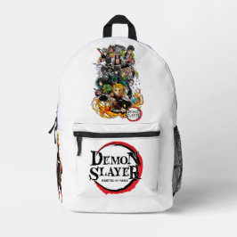 Beutel, DEMON-SLAYER, WEISS Bedruckter Rucksack