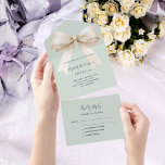 Beutel grün beige Creme Bogen Sweet 16 uAwg All In One Einladung<br><div class="desc">Der Hintergrund ist in Weiß gehalten und mit einem großen beigen,  cremefarbenen Bogen verziert. Personalisieren und hinzufügen von Namen,  Party-Details,  UAWG,  Rücksendeadresse und Namen.</div>