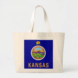 Beutel mit Flagge des Staat Kansas - USA Jumbo Stoffbeutel