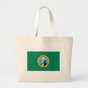 Beutel mit Flagge des Washingtoner Staat - USA Jumbo Stoffbeutel