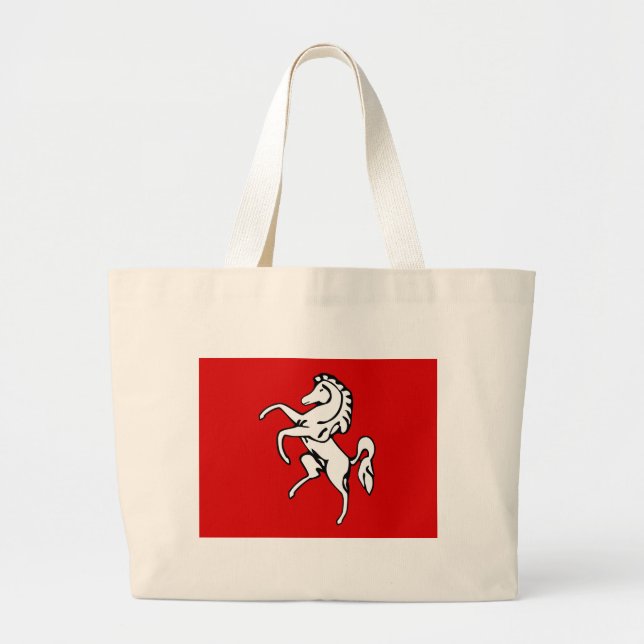 Beutel mit Flagge von Kent, England Jumbo Stoffbeutel (Vorne)