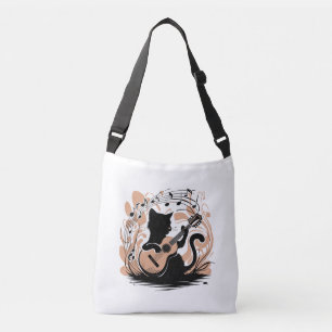 Beutel - Schwarze Katze Tragetaschen Mit Langen Trägern