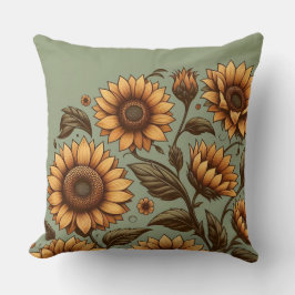Beutel und Sonnenblumen Kissen