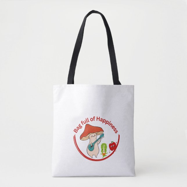 "Beutel voll von Glück - Inspiration Tote Beutel" (Vorderseite)