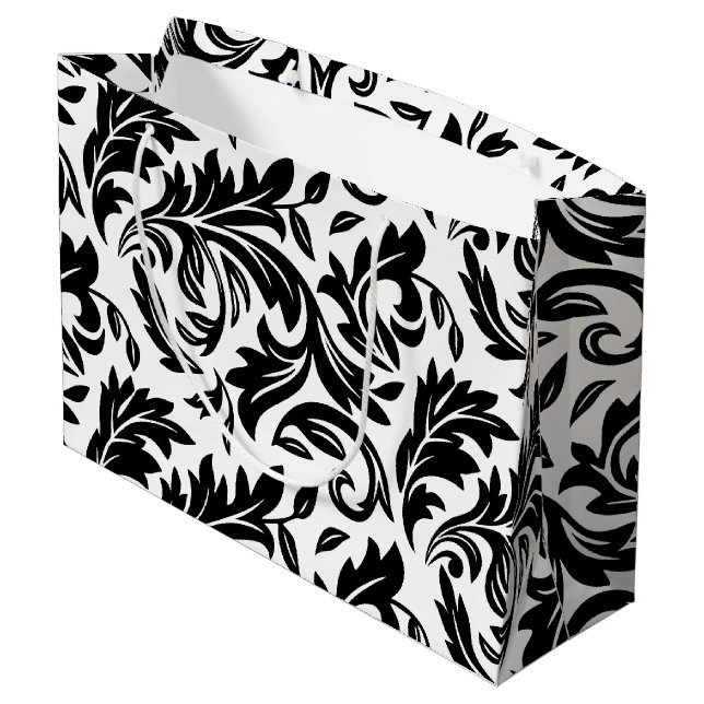 Beutel weiß - P0358 Große Geschenktüte (Rückseite Schrägansicht)