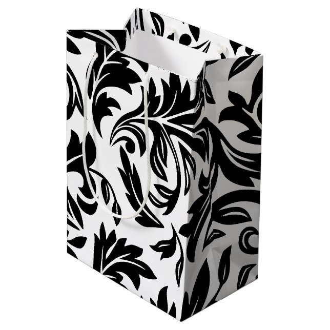 Beutel weiß - P0358 Mittlere Geschenktüte (Rückseite Schrägansicht)