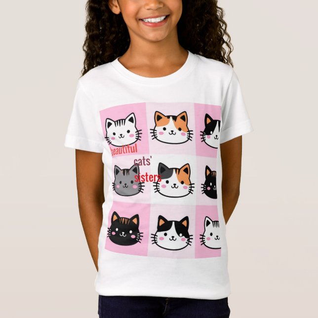 beutiful cats sisters T-Shirt (Vorderseite)
