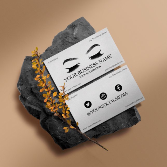 Beuty Lashes Visitenkarten für Lasuren, braun Visitenkarte (Von Creator hochgeladen)